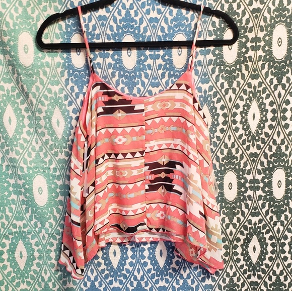 Moa Moa M coral tribal print tank - Picture 2 of 4